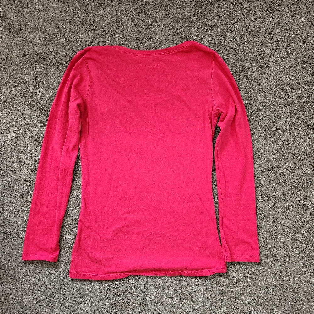 Red L/S Tee Shirt, Women's Small - Picture 3 of 10